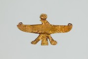 Falcon amulet, Gold sheet
