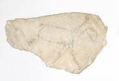 Artist's Sketch of a Horse, Limestone, ink