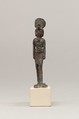 God wearing disk and uraeus on a short wig, Cupreous metal