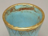 Lotiform chalice, Glass, gold