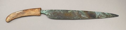 Saw From a Foundation Deposit, Hatshepsut's Temple, Wood, bronze or copper alloy