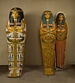 Coffin Set of the Chantress of Amun-Re Henettawy, Wood, gesso, paint, varnish
