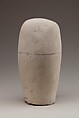 Dummy Canopic Jar with the Head of Hapy, Limestone, paint