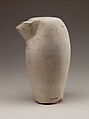 Dummy Canopic Jar with the Head of Qebehsenuef, Limestone, paint