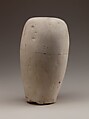Dummy Canopic Jar with the Head of Qebehsenuef, Limestone, paint