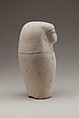 Dummy Canopic Jar with the Head of Imseti, Limestone, paint