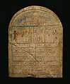 Funerary Stela of the God's-Father, Nesikhonsu, Limestone, paint, gold leaf