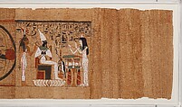 <em>Amduat</em> ("What is in the Netherworld") papyrus inscribed for Gautsoshen, Papyrus, ink, paing