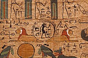 <em>Amduat</em> ("What is in the Netherworld") papyrus inscribed for Gautsoshen, Papyrus, ink, paing