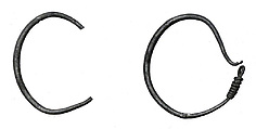 A pair of earrings, Copper alloy