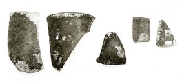 Jar, fragments, Glass