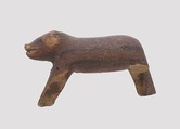 Piglet figurine, Wood, paint