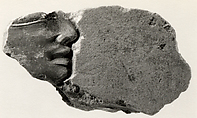 Face of a man - see 26.3.354-6, Limestone, paint