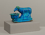 Theatrical Masks and Ram Vessel for Offering, faience