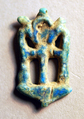 Amulet with an Ankh and Two Was Scepters, Faience