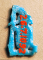 Fragmentary Cartouche Amulet, Faience