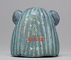 Bes-image as part of a mirror, Faience
