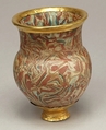 Drinking Cup, Glassy faience, gold