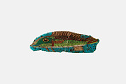 Inlay for Nilotic scene, fish, Glass