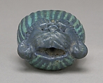 Bes-image as part of a mirror, Faience