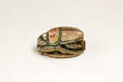 Scarab Inscribed with the Throne Name of Amtenhotep I, Steatite, glazed