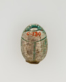 Scarab Inscribed with the Name Amenhotep, Steatite, glazed