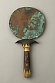Mirror of the Chief of the Southern Tens Reniseneb, Unalloyed copper, gold, ebony