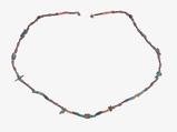 Necklace, Garnet, gold, silver, carnelian, blue faience, turquoise