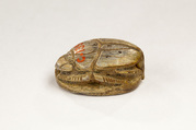 Scarab Inscribed with the Throne Name of Thutmose I, Steatite, glazed