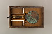 Cosmetic Box of the Royal Butler Kemeni, Cedar, with ebony and ivory veneer and silver mounts