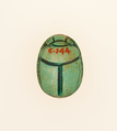 Scarab Inscsribed With the Name Aakheperkare (Thutmose I), glazed steatite