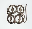 Part (?) of a bracelet or armlet with uraei, Silver