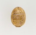 Scarab Inscribed with the Throne Name of Thutmose I, Steatite