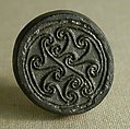 Button-shaped seal, White glazed steatite