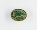 Scarab Inscribed With the Name of Amun-Re, Blue glazed steatite