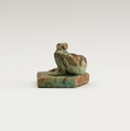 Stamp Seal in the Form of  a Squatting Child, Glazed steatite