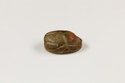 Scarab depicting a griffin, Green paste