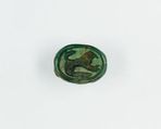 Scarab depicting a griffin, Faience