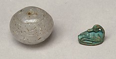 Design amulet in the form of a duck, Glazed steatite