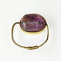 Scarab Finger Ring of Senwosret III, Amethyst, gold