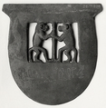 Ax head inscribed for Khumeh with two baboons and a papyrus column, Bronze or copper alloy