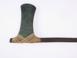 Ax, Bronze or copper alloy, wood, gold leaf