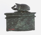 Rhinoceros beetle box, Cupreous metal