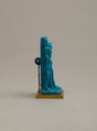 Amulet depicting Isis, Horus, and Nephthys, Faience