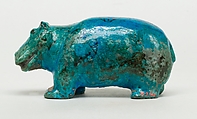 Standing Hippopotamus, Faience