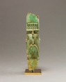 Bat / Hathor emblem from a sistrum, Faience