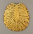 Disk Made of Two Sheets of Gold, One Concave the Other  Decorated with Feathers or Palm Fronds, Gold