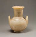 Large Krater with Strap Handles, Travertine (Egyptian alabaster) (crystalline and banded travertine, CL 2003)