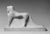 Tutu, limestone, pigment inlay; missing inlay