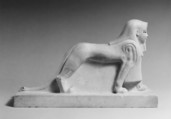 Tutu, limestone, pigment inlay; missing inlay